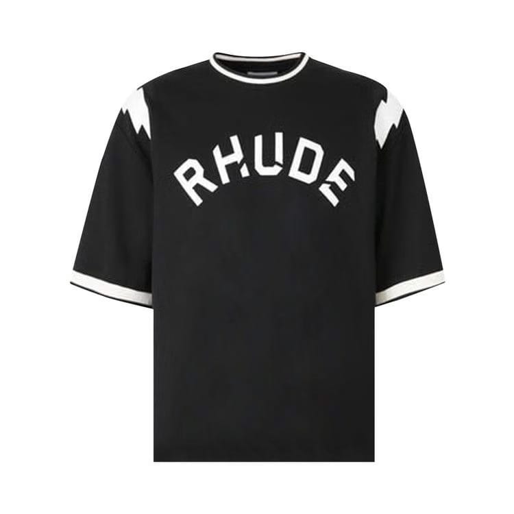 Rhude Lightning Ringer T-Shirt Black/White