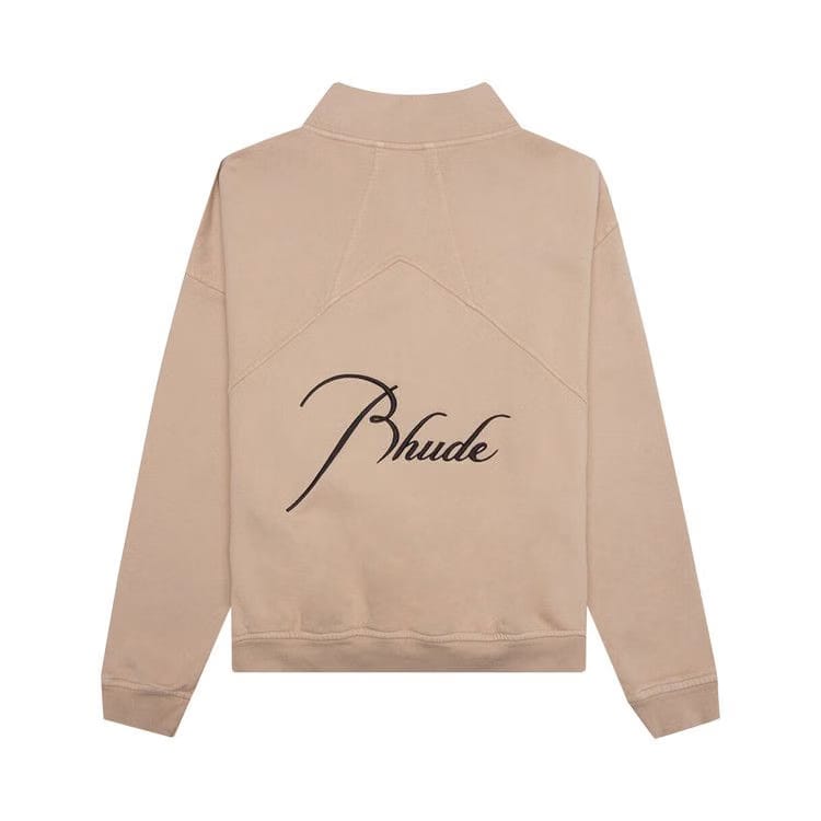 Rhude Logo Embroidered High Neck Sweatshirt Sand