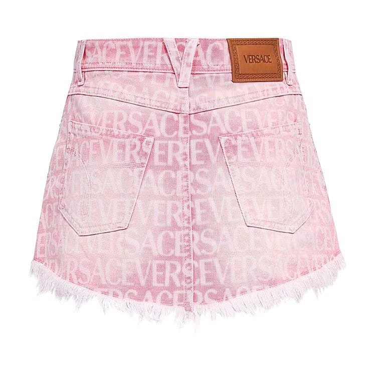 Versace Denim Shorts Black/Versace Gold