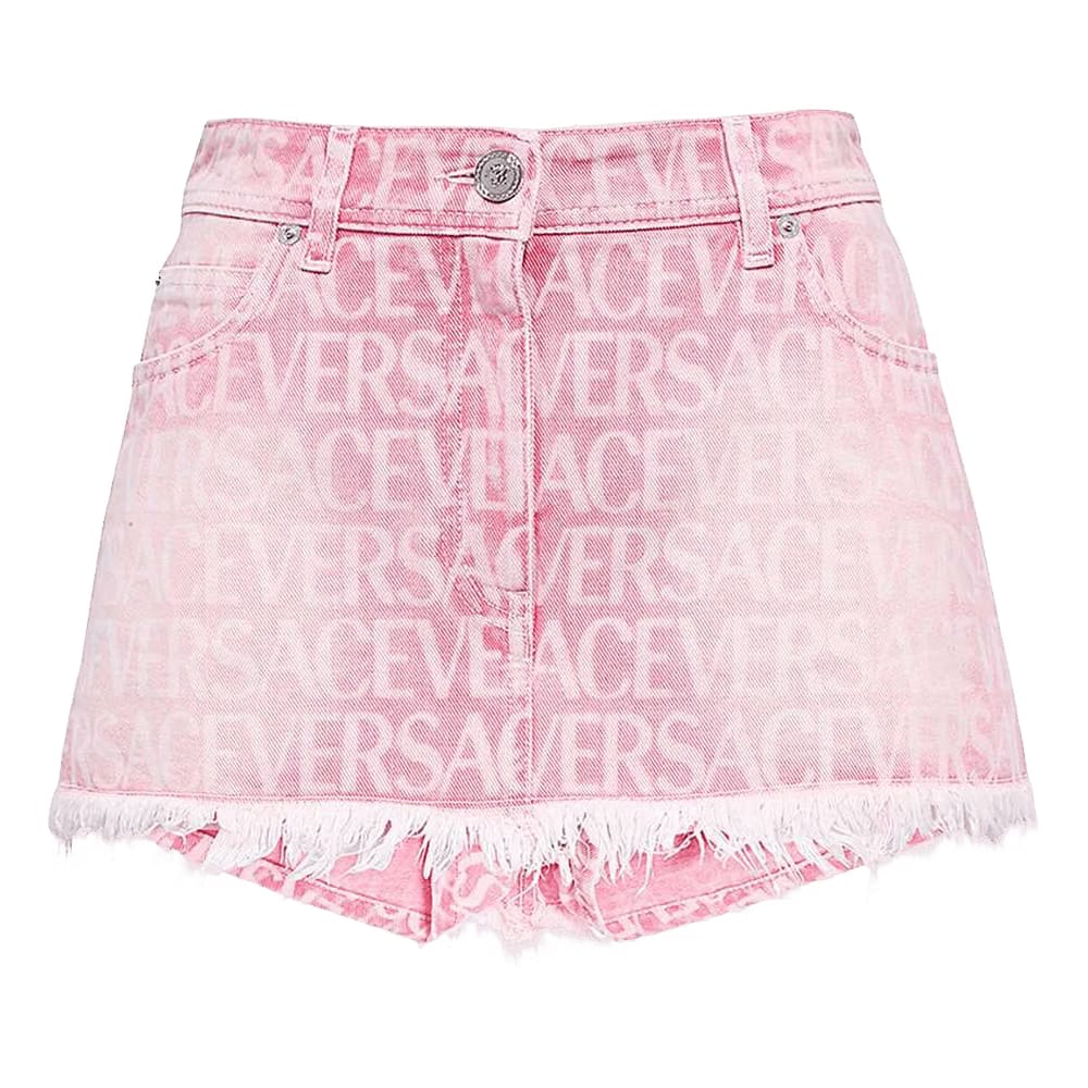 Versace Denim Shorts Black/Versace Gold