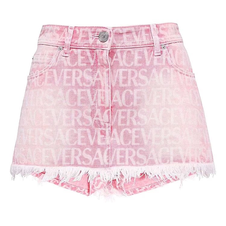 Versace Denim Shorts Black/Versace Gold