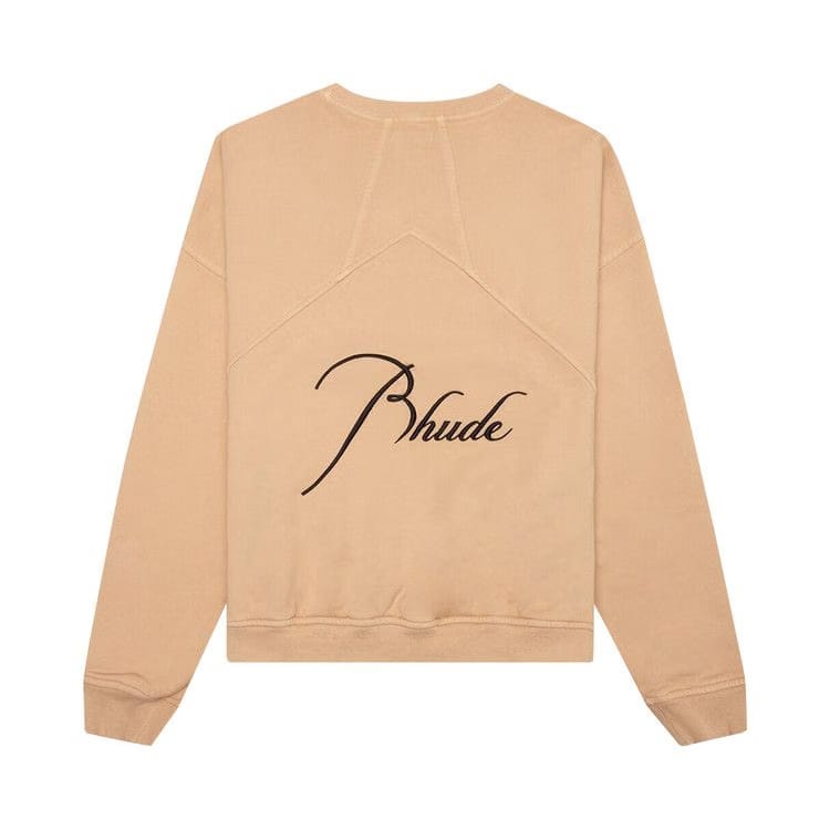 Rhude Logo Embroidered Sweatshirt Sand