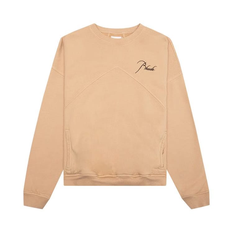 Rhude Logo Embroidered Sweatshirt Sand