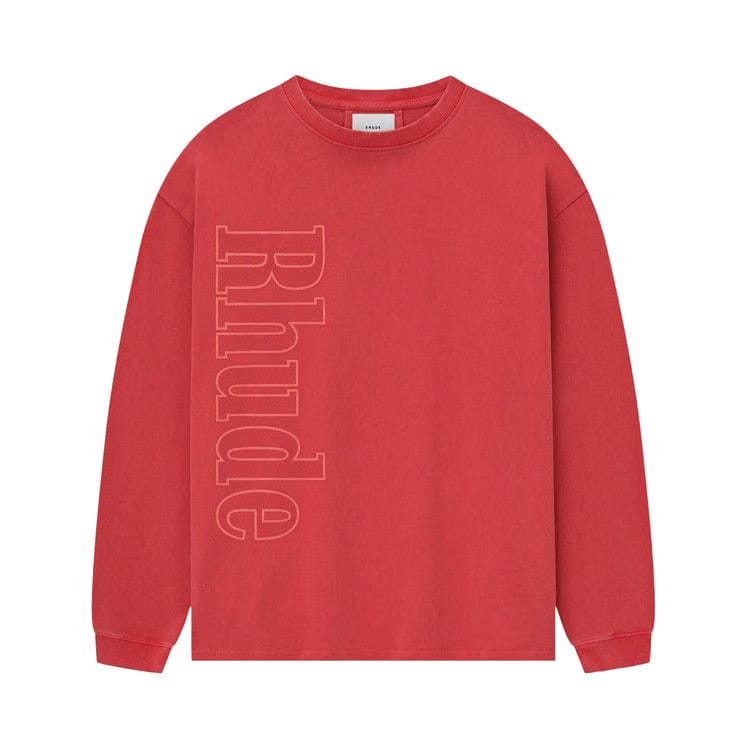 Rhude Logo Long-Sleeve T-Shirt Vintage Red