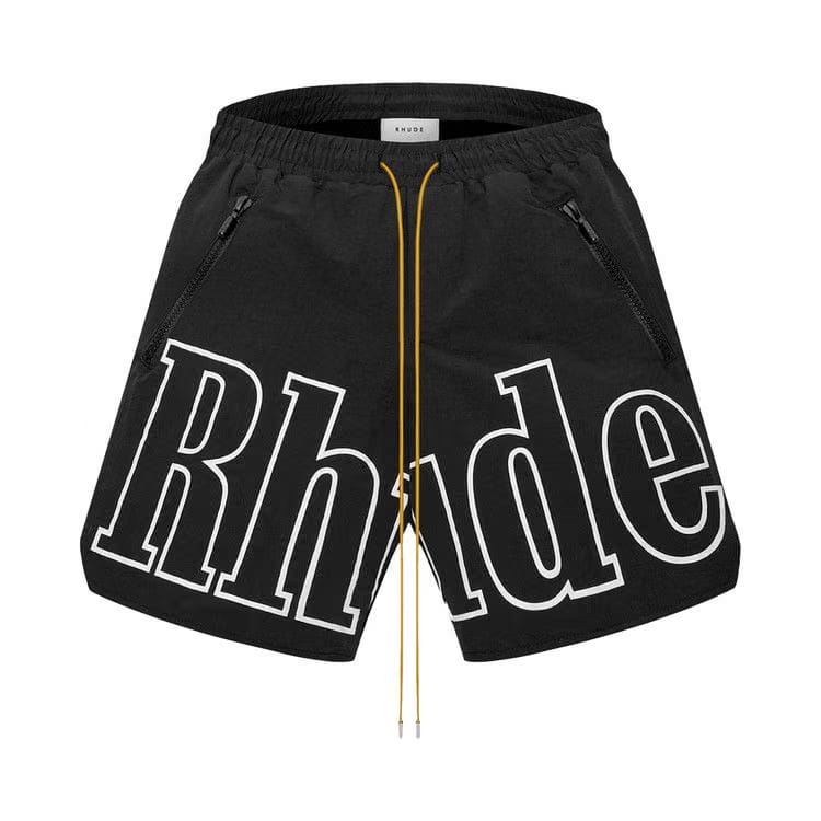 Rhude Logo Shorts Black
