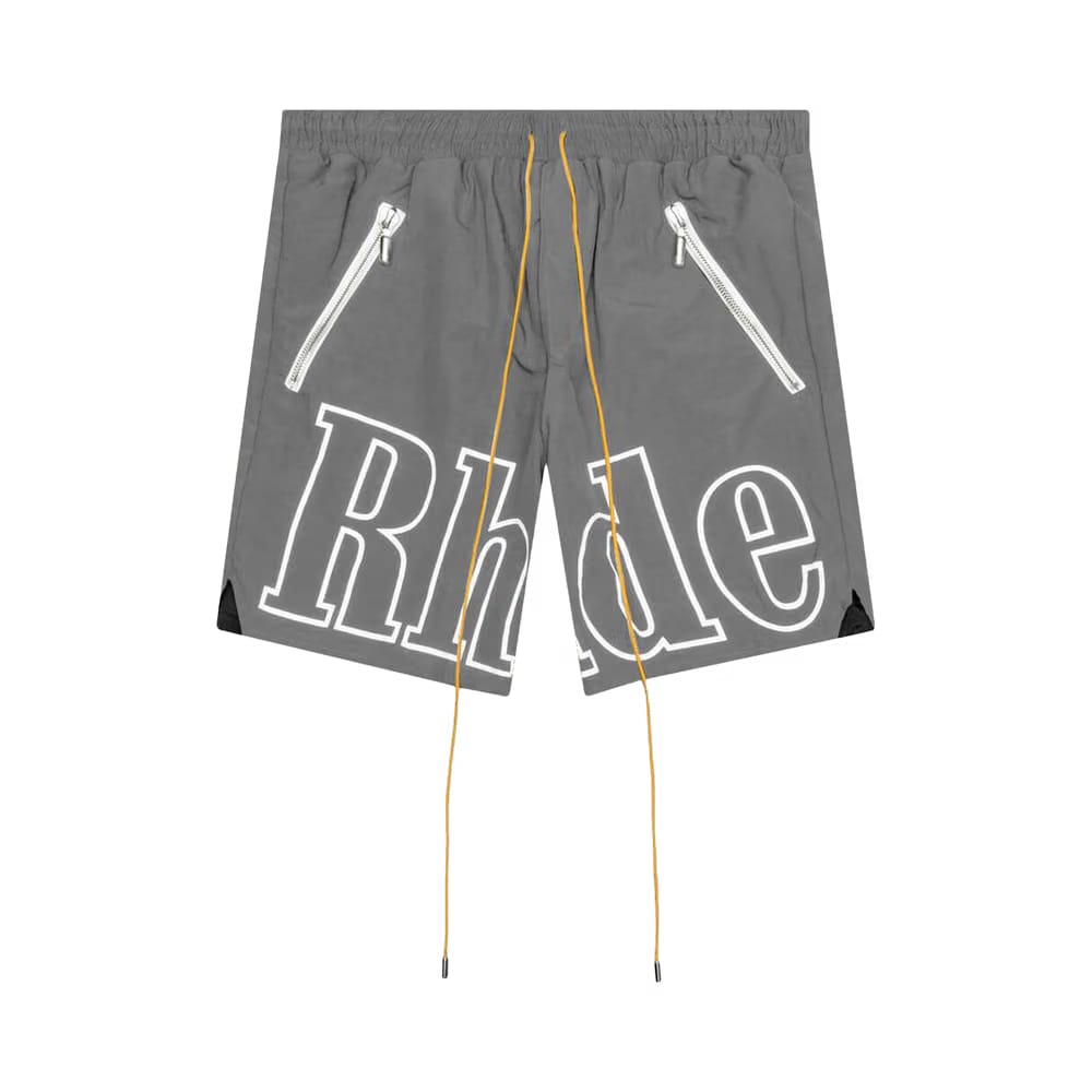 Rhude Logo Shorts Grey