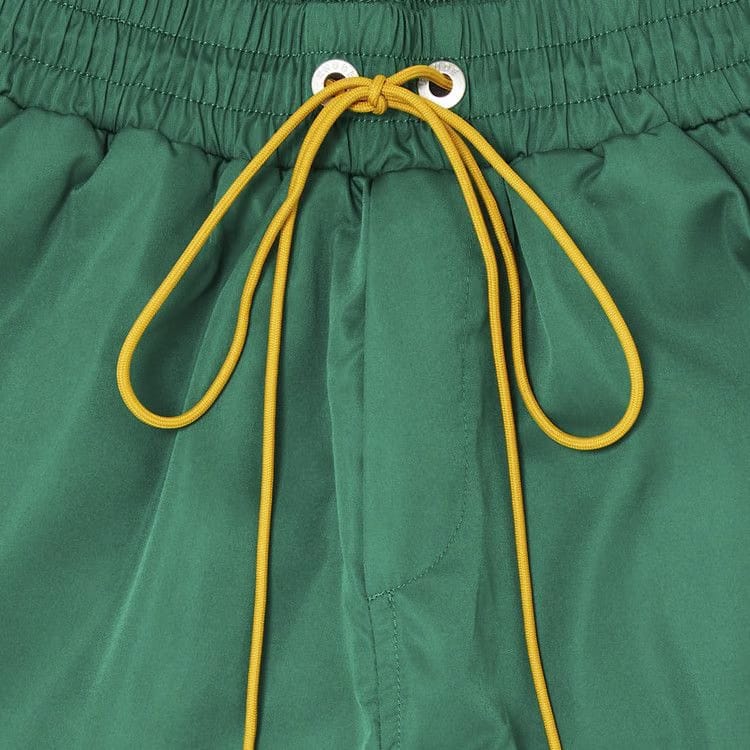 Rhude Logo Track Shorts Green