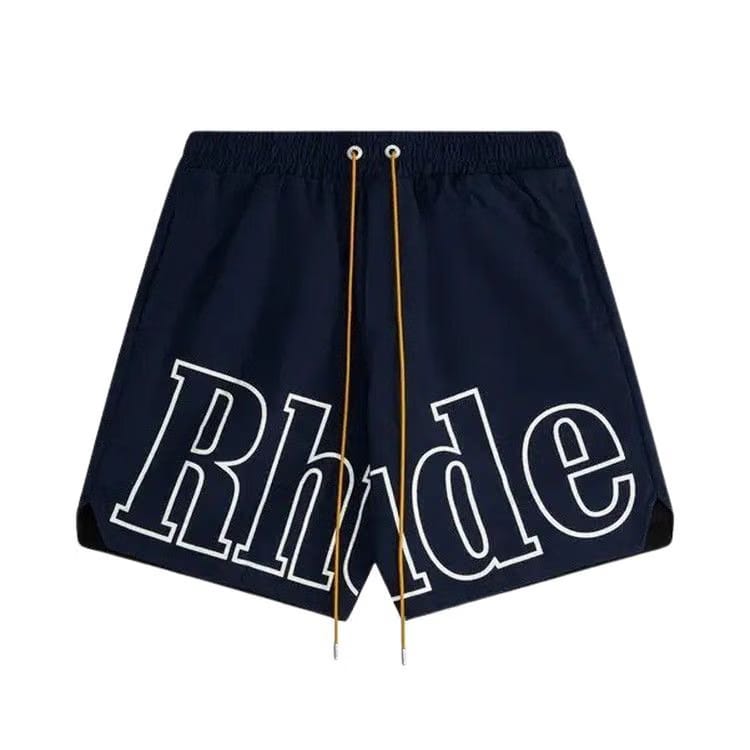 Rhude Logo Track Shorts Navy