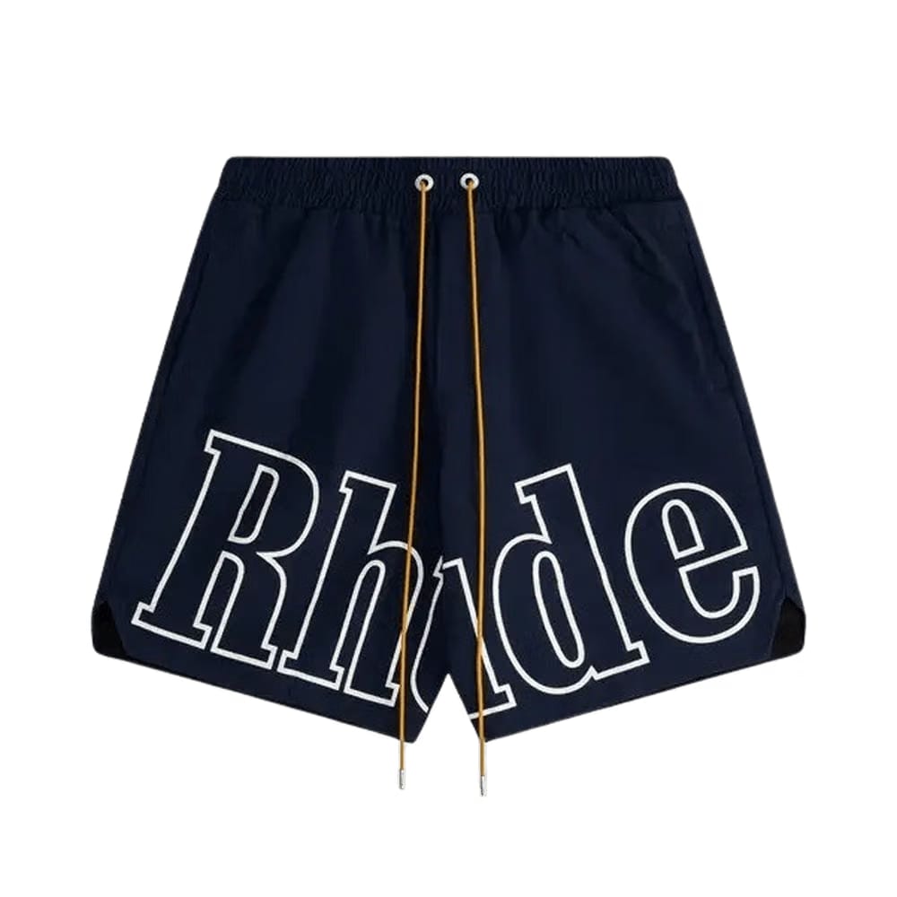 Rhude Logo Track Shorts Navy