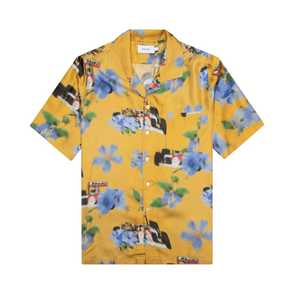 Rhude Loix Silk Shirt Yellow/Multicolor