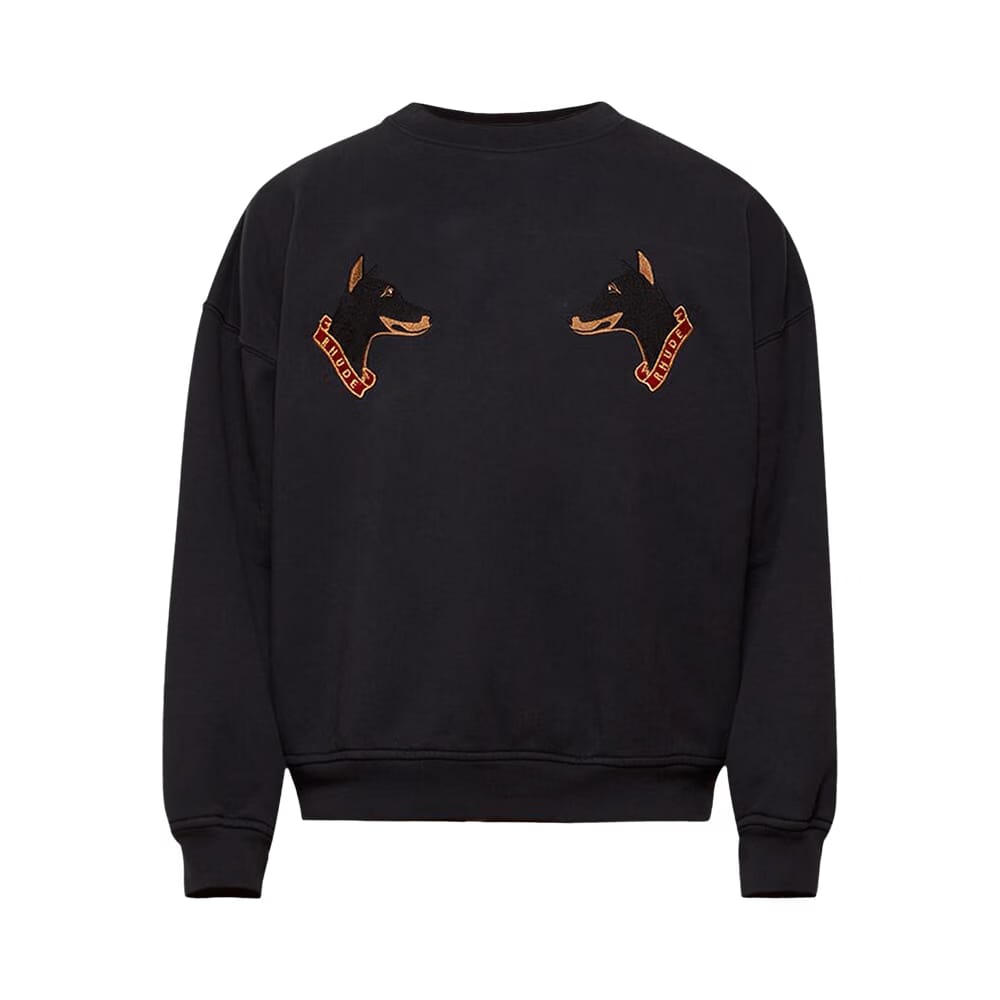 Rhude London Hound Crewneck Vintage Black