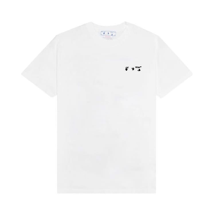 Off-White Logo Slim Shorts-Sleeve T-Shirt White/Black