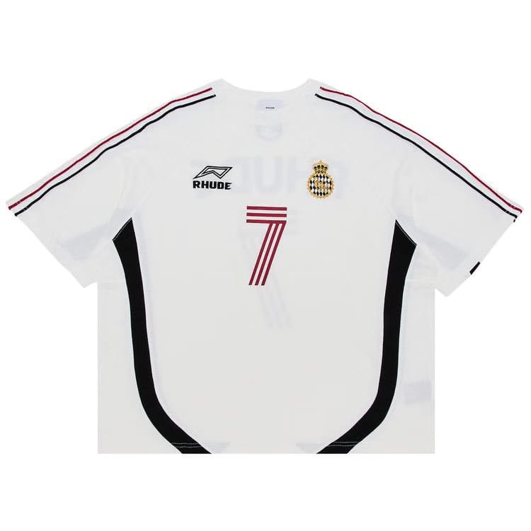 Rhude Lundun Soccer Jersey White/Black/Red