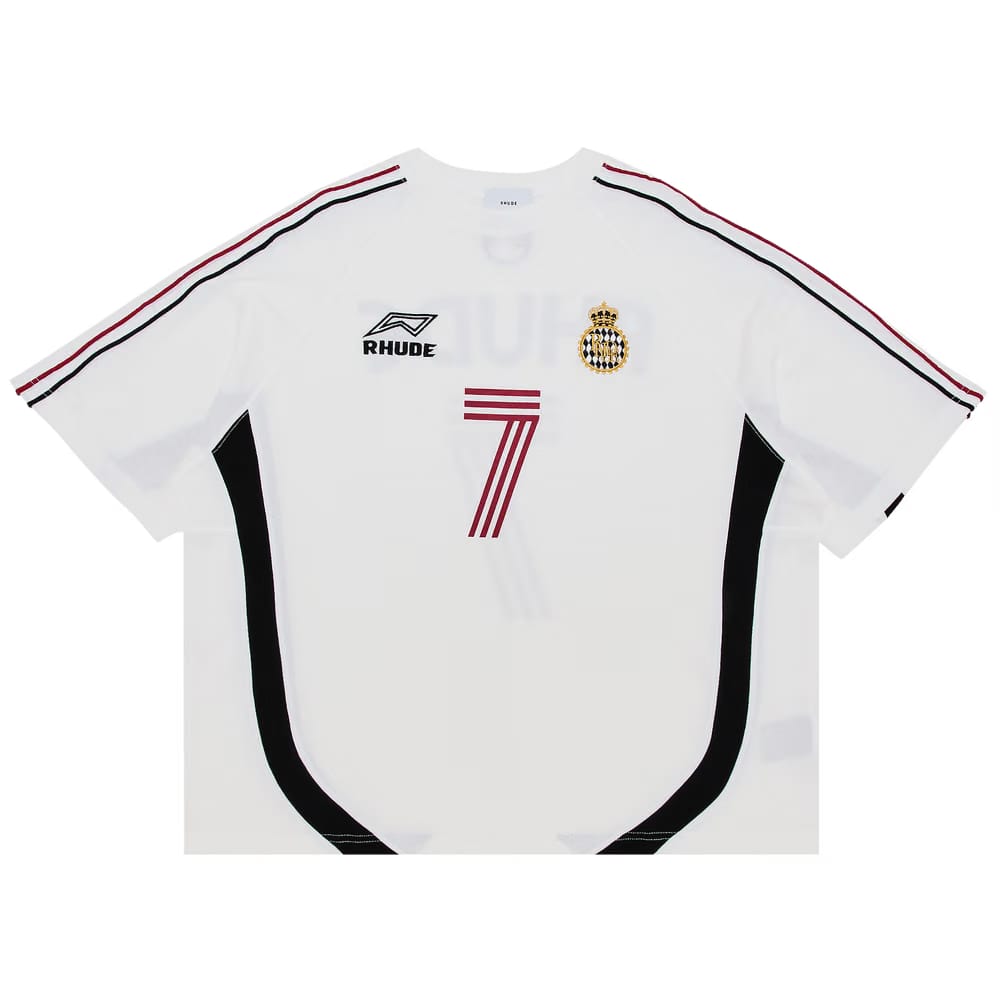 Rhude Lundun Soccer Jersey White/Black/Red