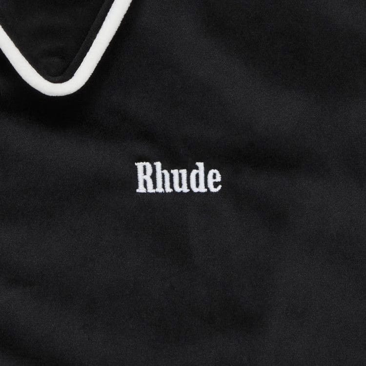 Rhude Mancino Velour Track Jacket Black