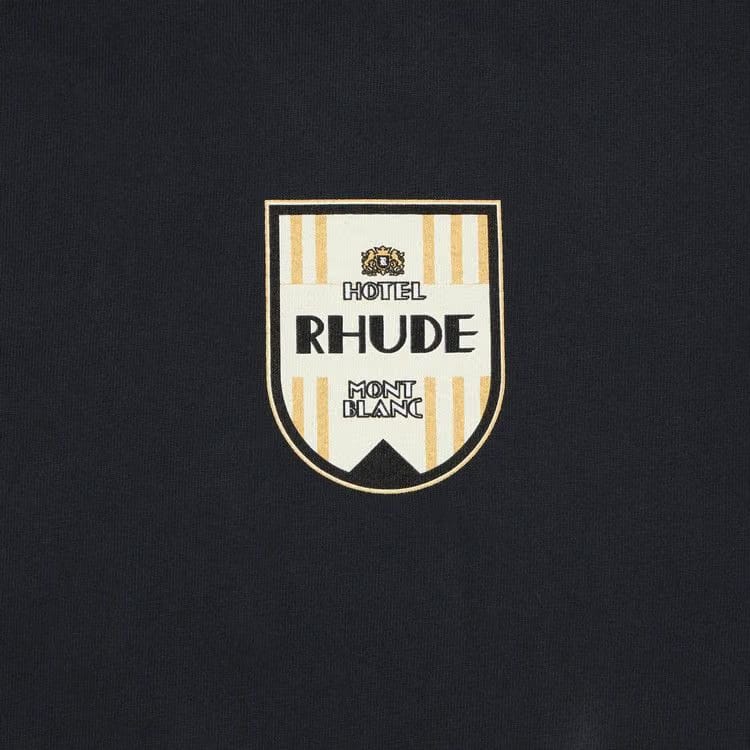 Rhude Mont Blanc Hotel T-Shirt Vintage Black