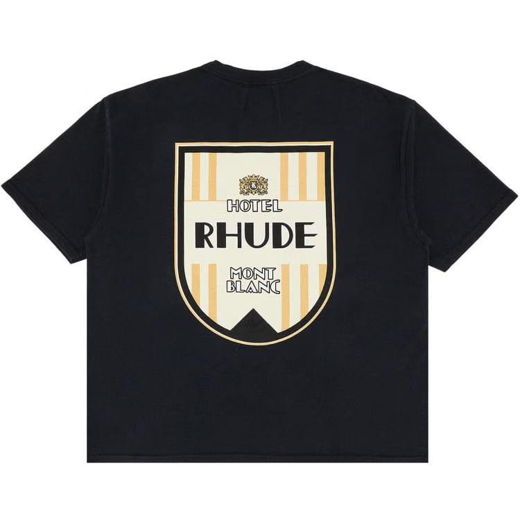 Rhude Mont Blanc Hotel T-Shirt Vintage Black