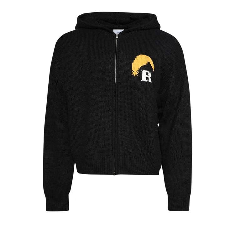 Rhude Moonlight Knit Zip Up Hoodie Black/Cream/Yellow