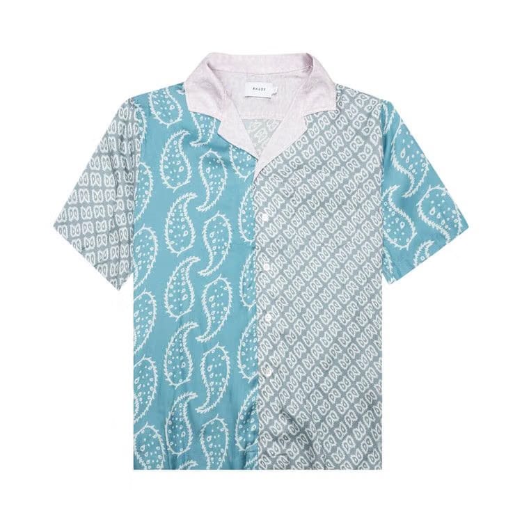 Rhude Multi Paisley Button Down Green/Blue