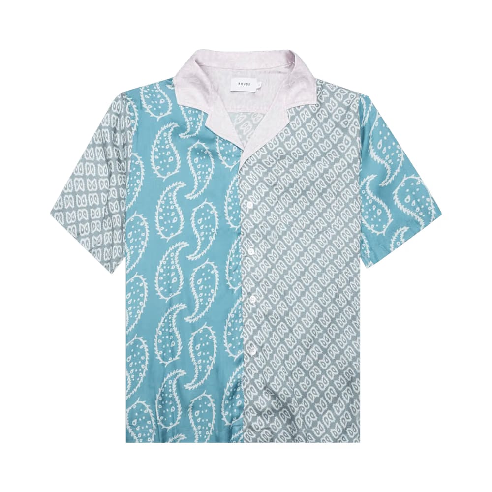 Rhude Multi Paisley Button Down Green/Blue