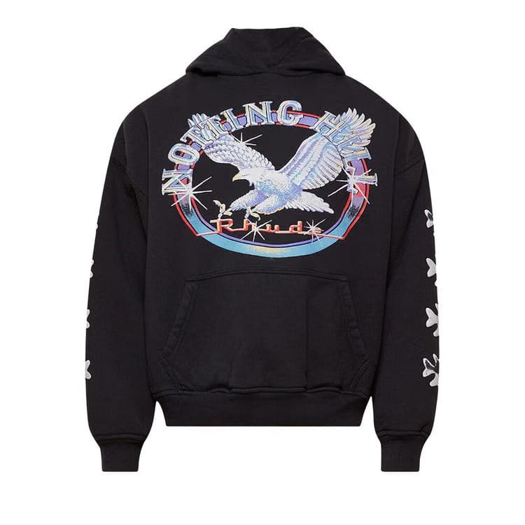 Rhude Notting Hill Eagle Hoodie Vintage Black