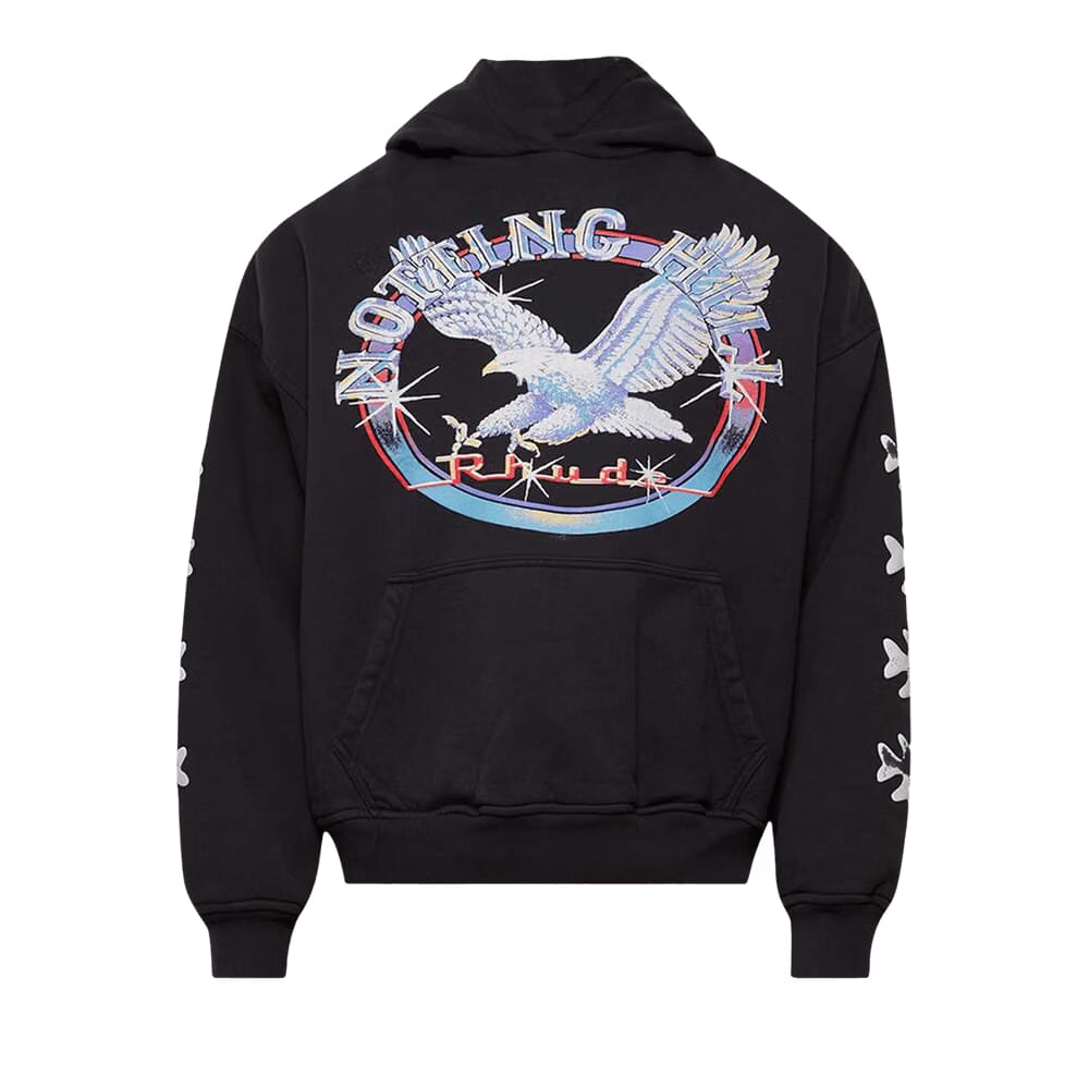 Rhude Notting Hill Eagle Hoodie Vintage Black
