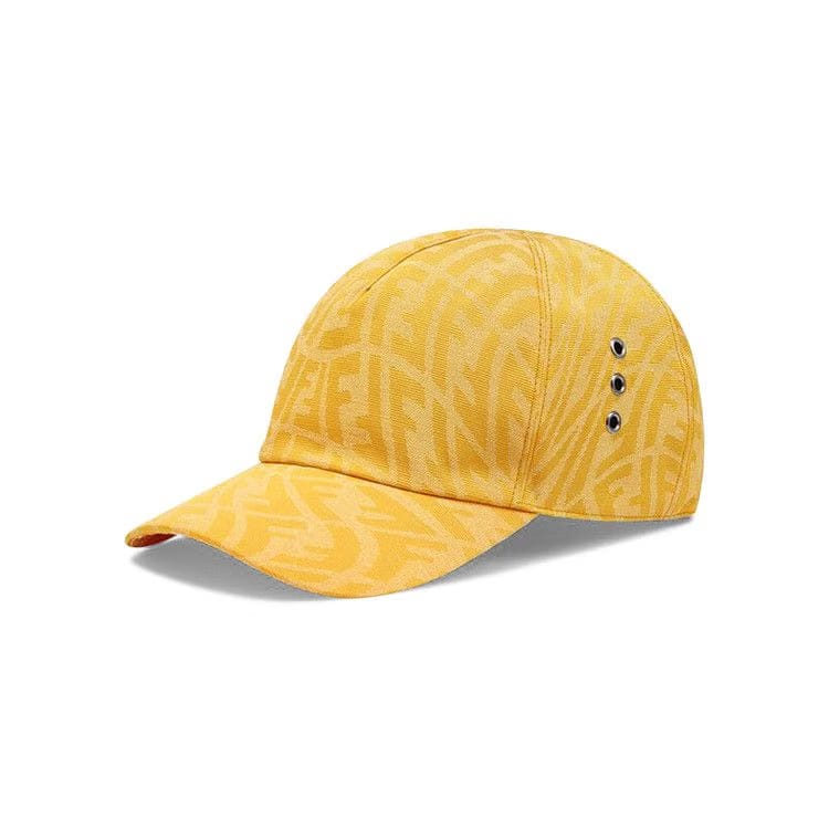 Fendi FF Print Baseball Cap Yellow