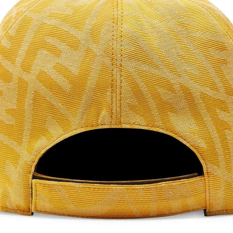Fendi FF Print Baseball Cap Yellow