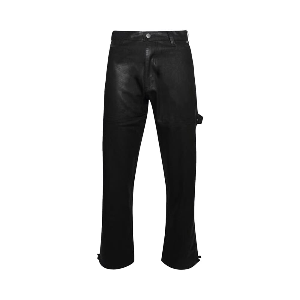 Rhude Oil Stain Reza Double Knee Jeans Black