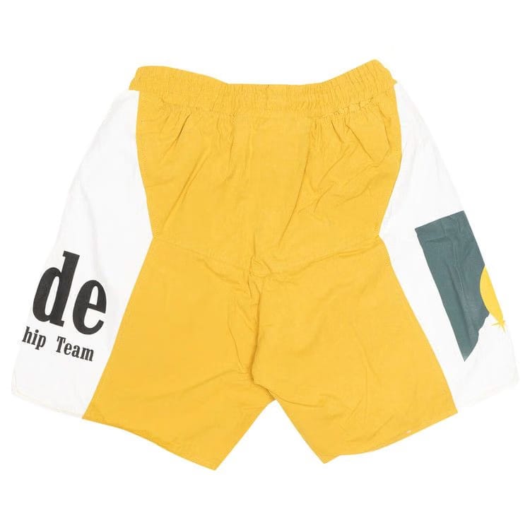 Rhude Panel Logo Shorts Mustard/White