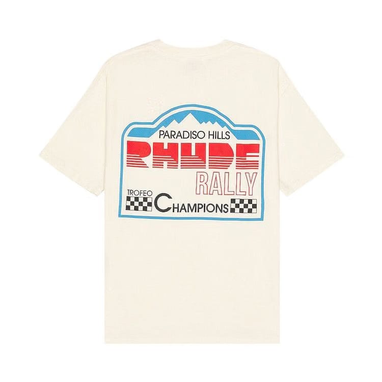 Rhude Paradiso Rally T-Shirt Vintage White