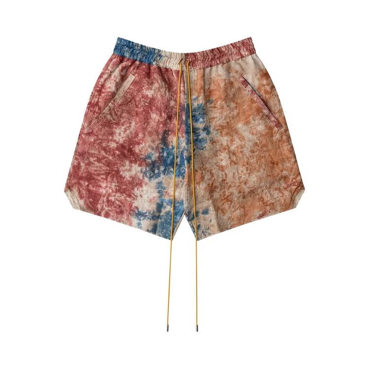 Rhude Peace Camo Linen Shorts Orange/Blue Ombre
