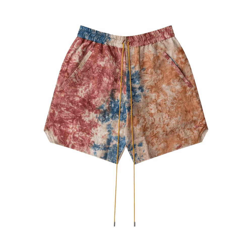 Rhude Peace Camo Linen Shorts Orange/Blue Ombre