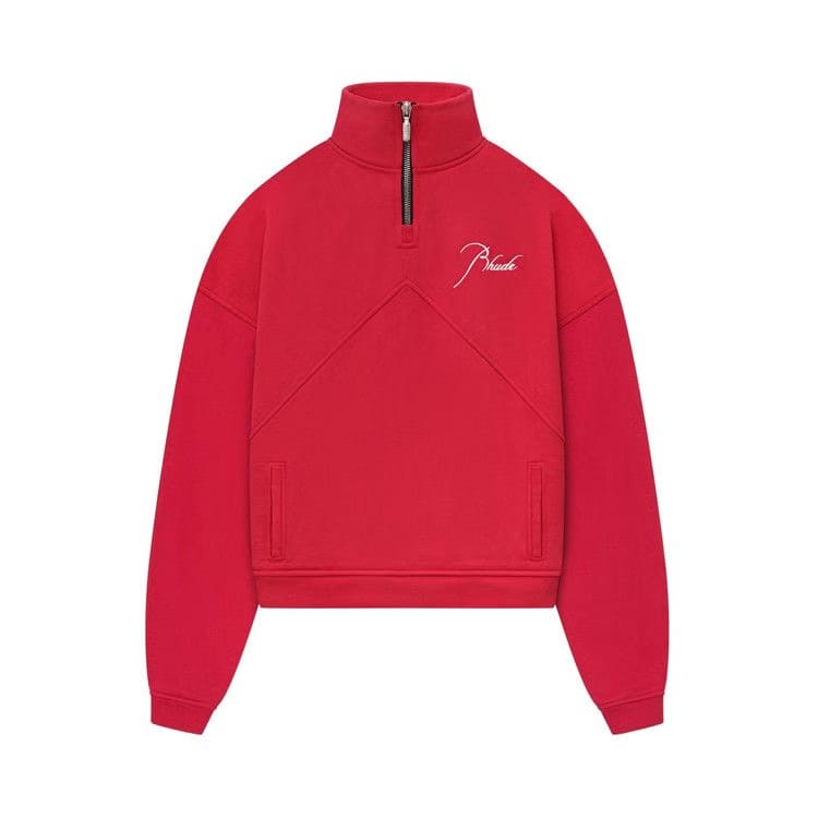 Rhude Quarter Zip Vintage Red
