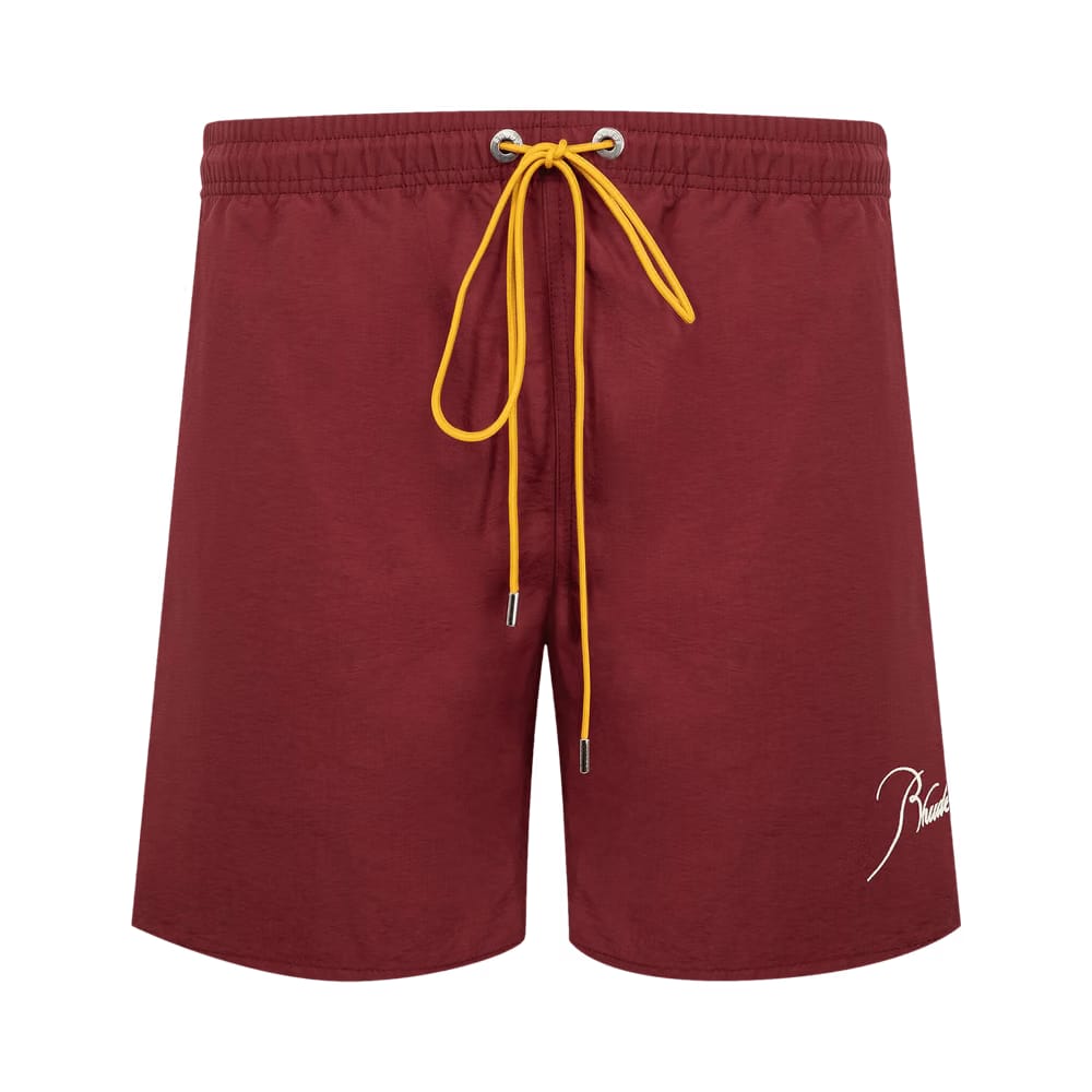 Rhude Radiator Swim Shorts Maroon/White