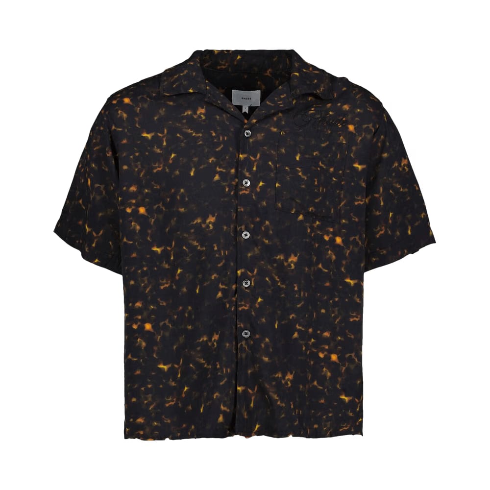 Rhude Rayon Tortoise Shirt Black/Multicolor