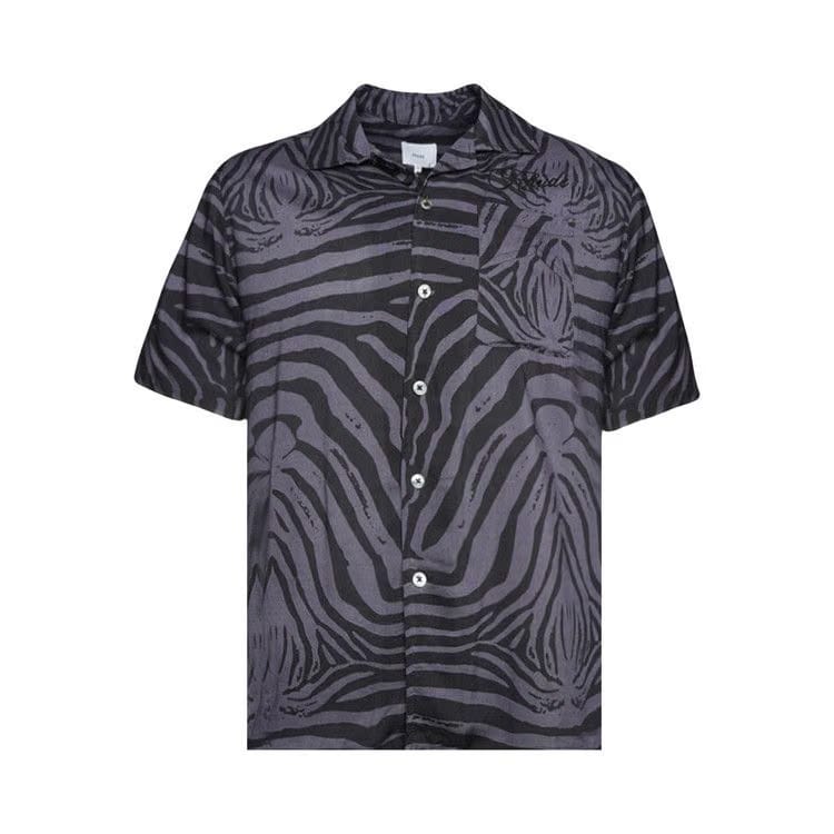 Rhude Rayon Zebra Shirt Black/Charcoal