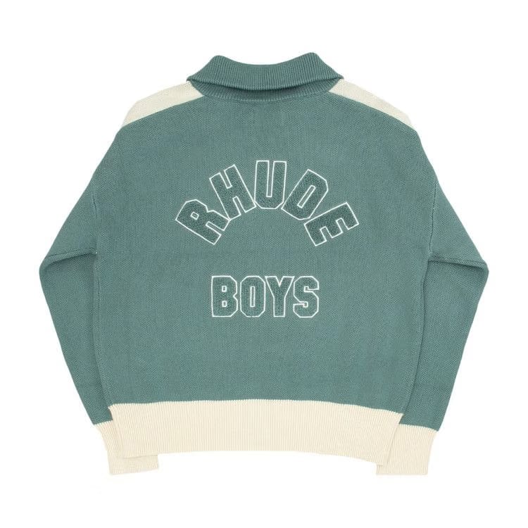 Rhude RB Knit Track Jacket Ivory/Sage