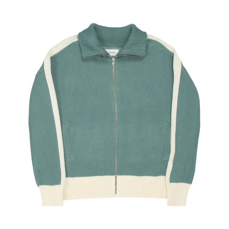Rhude RB Knit Track Jacket Ivory/Sage