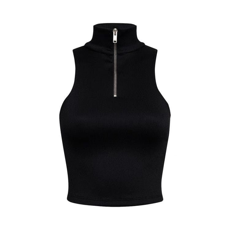 Rhude Ribbed Knit Turtle Neck Black