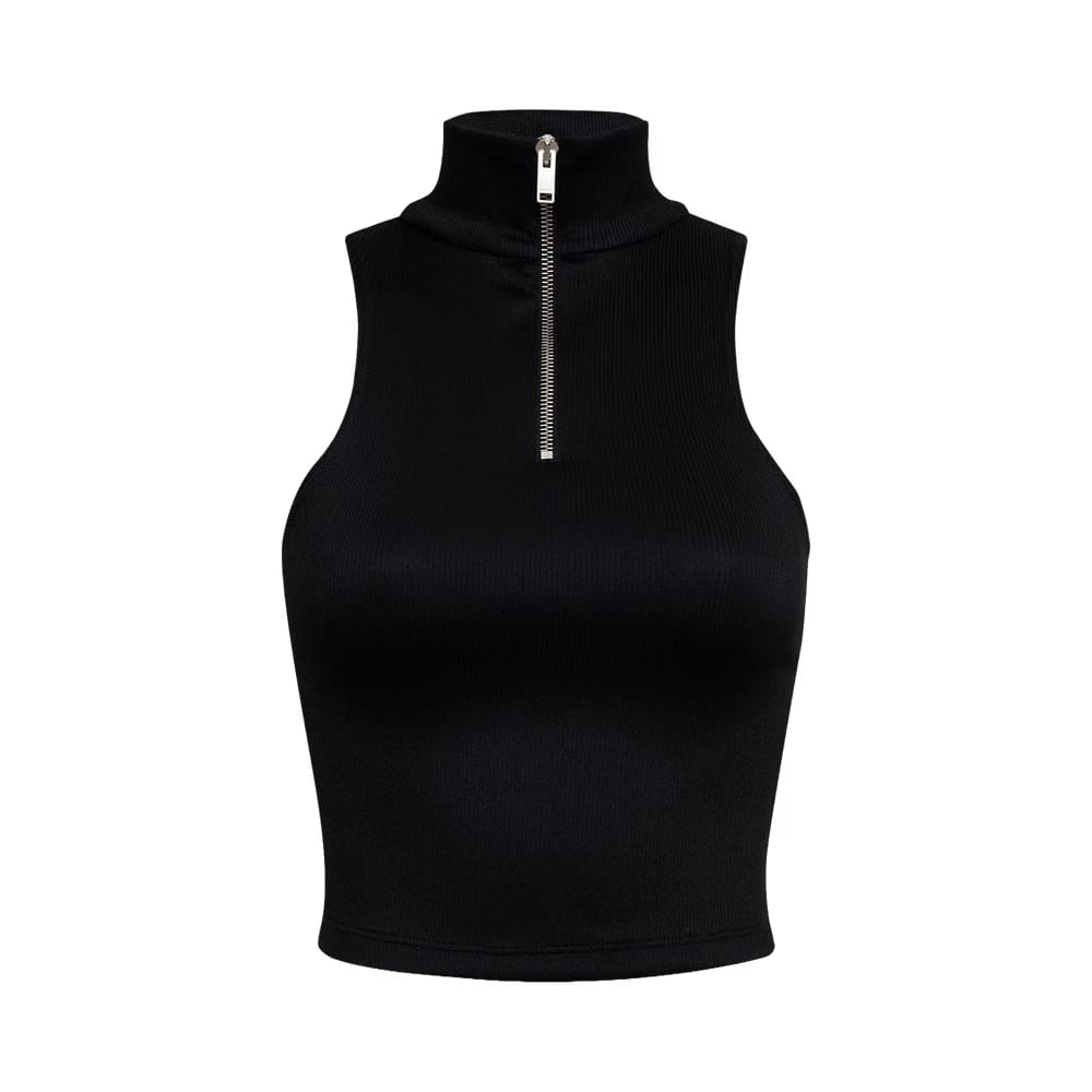 Rhude Ribbed Knit Turtle Neck Black