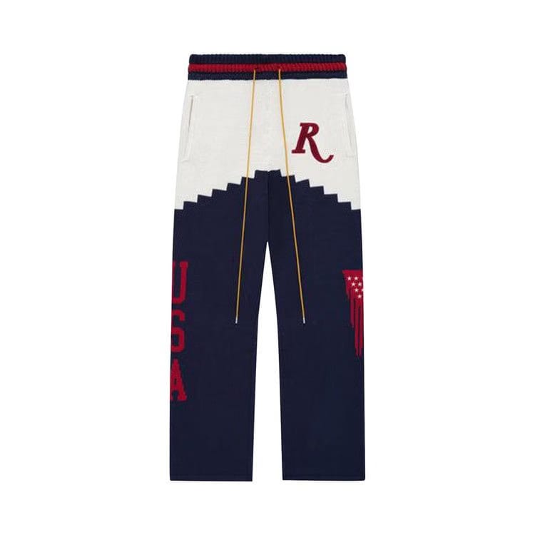 Rhude Saint Croix Knit Pant Cream/Navy/Red