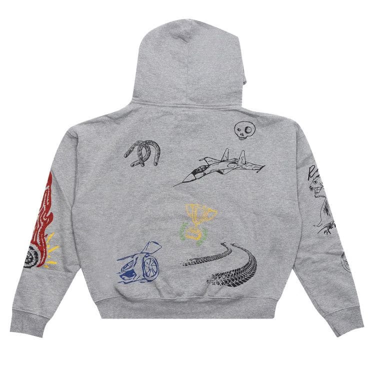 Rhude Scrible Hoodie Heather Grey