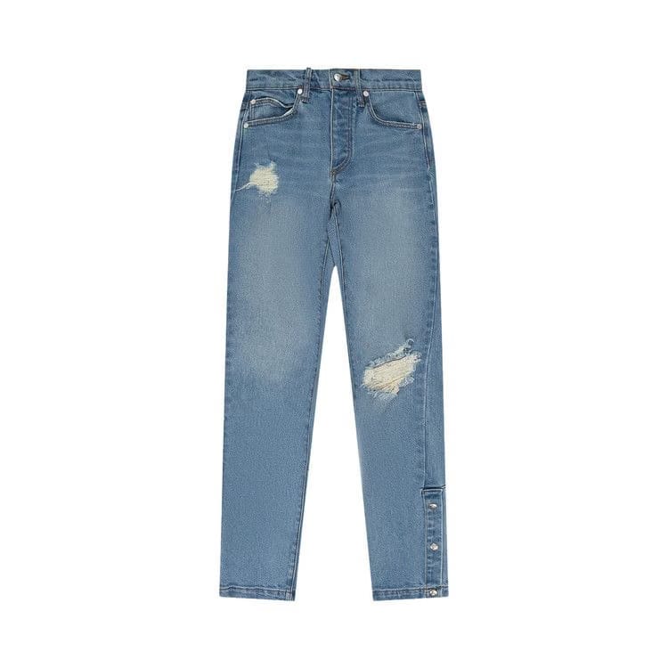 Rhude Snap Denim Straight-Fit Jeans Blue