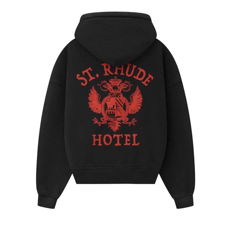 Rhude St. Rhude Seal Zip Up Hoodie Vintage Black/Red