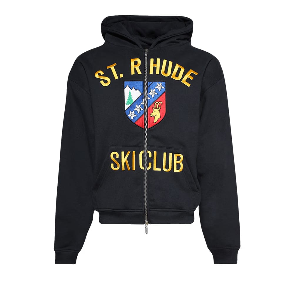 Rhude St. Rhude Zip Up Hoodie Vintage Black
