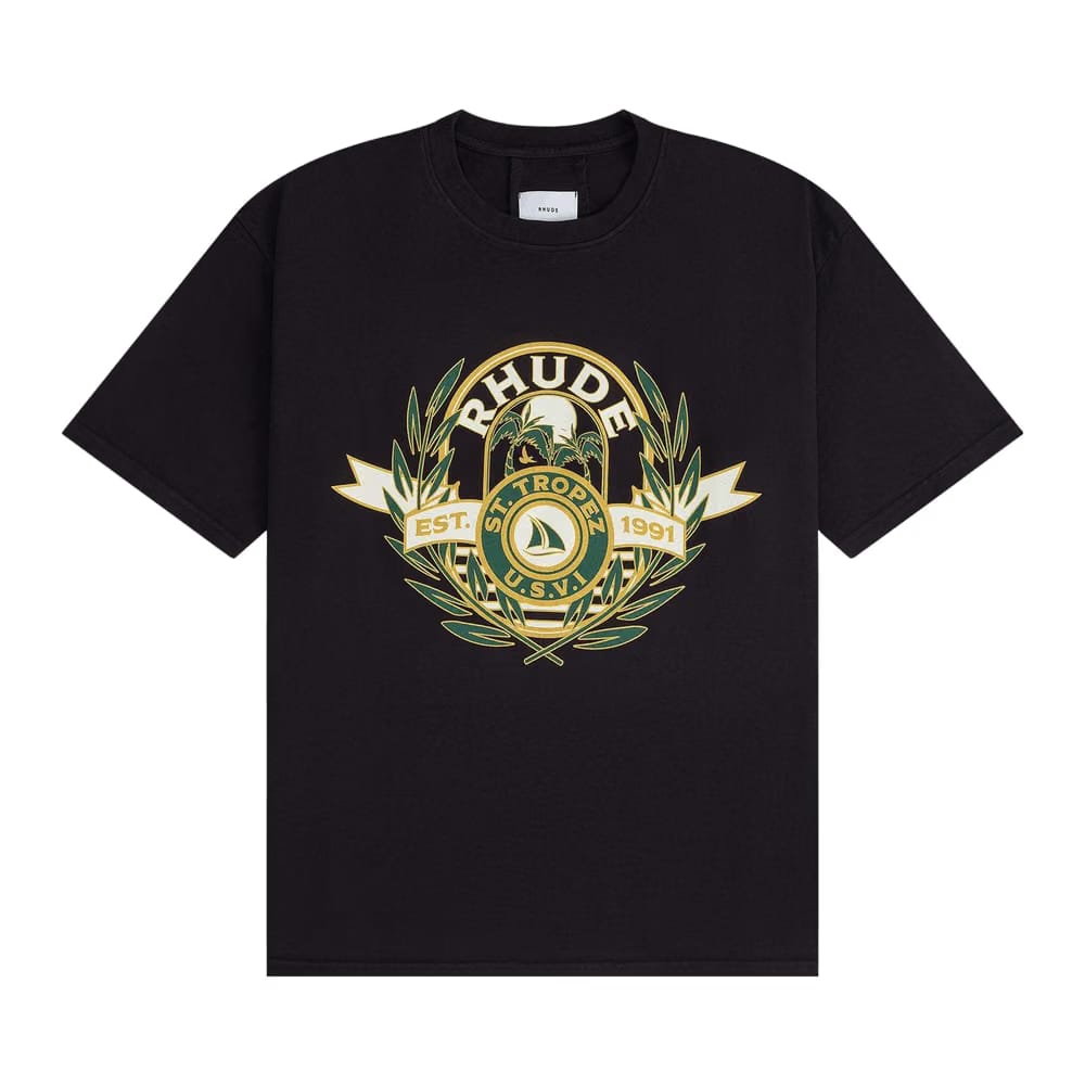 Rhude St.Tropez Yacht Crest T-Shirt Vintage Black