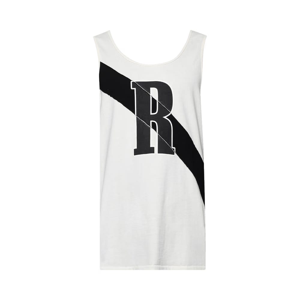 Rhude Stripe Tank Off White/Black
