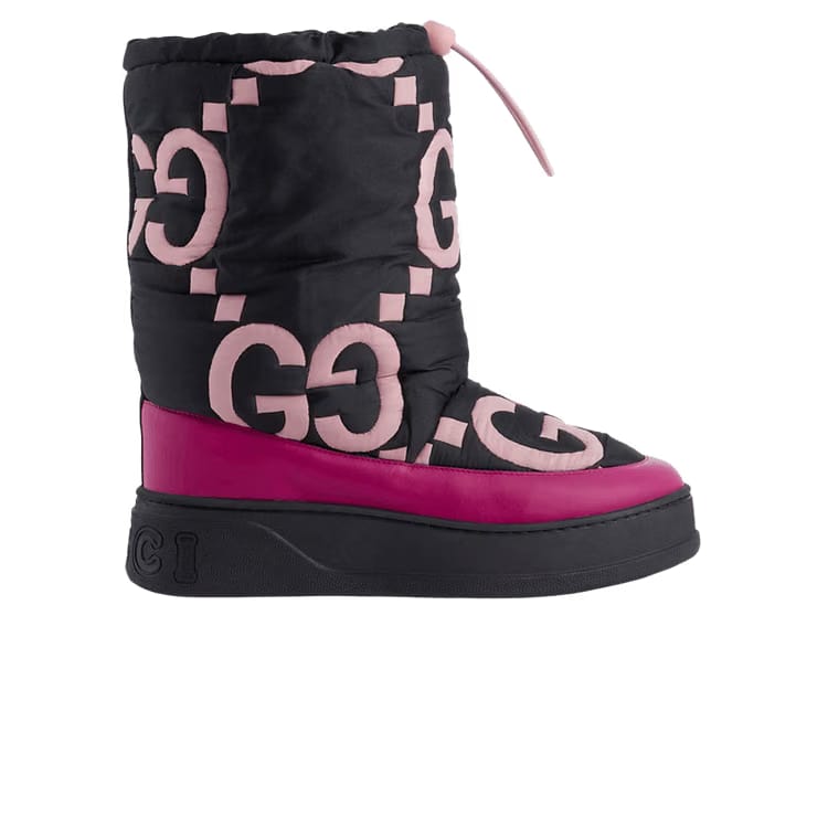 Gucci Wmns Maxi GG Boot 'Black Pink Matelassé'