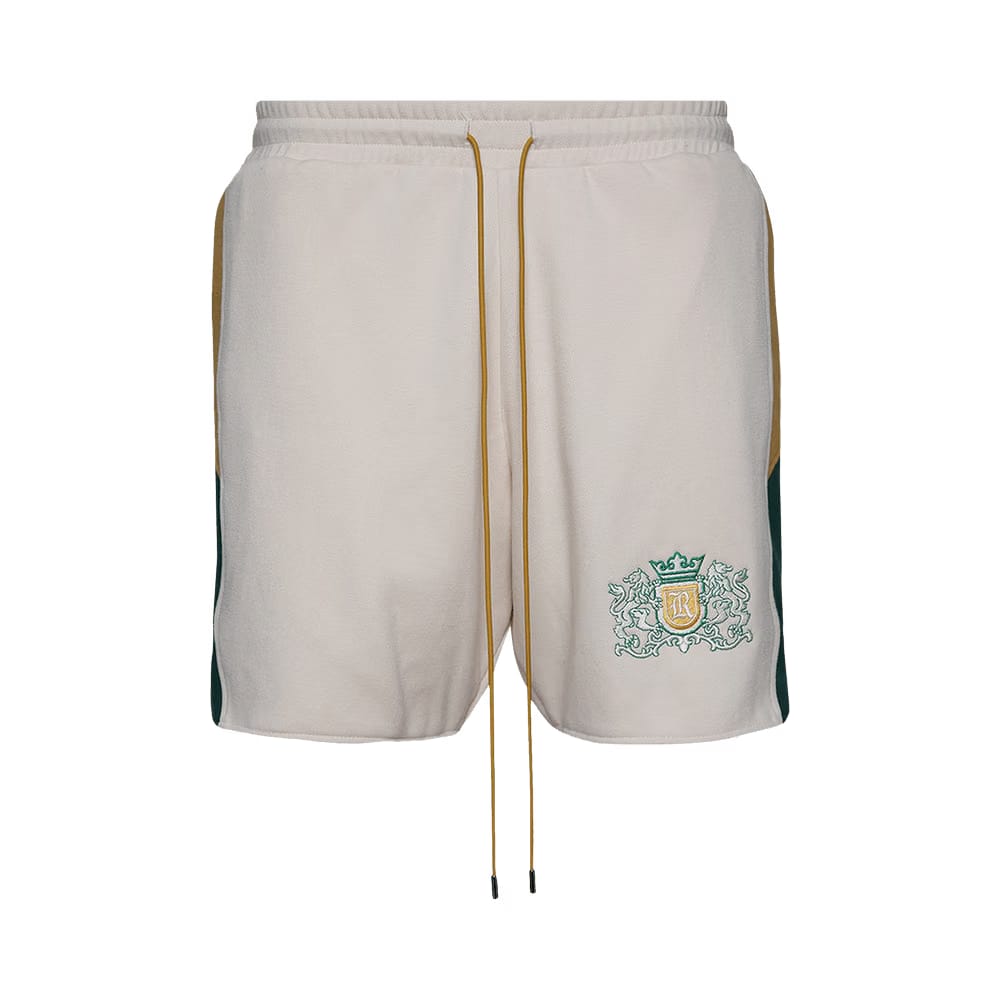 Rhude Tan Whinston Crest Shorts Creme/Multicolor